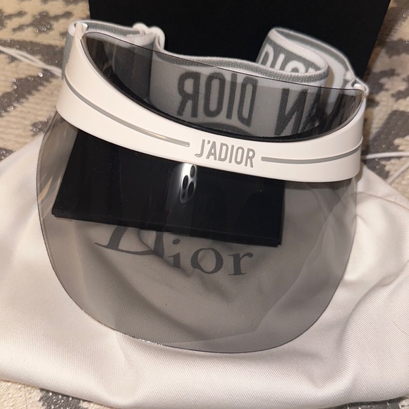 Dior Womens Club 1 Sun Visor J'ADIOR Logo Adjustable white grey - Picture 9 of 9